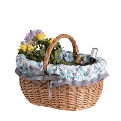 Einkaufskorb / Geschenkkorb aus Weide 42X34 H 23/36 CM