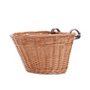 Wicker Bike Basket with two Leather Straps handmade 42x36 H24 cm