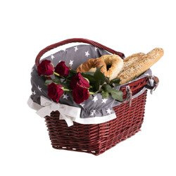 Fahrradkorb in Dunkelrot 46x34 H23/28 cm