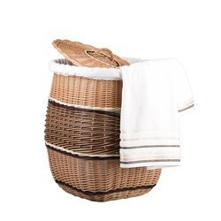 Panier à linge en osier coffre corbeille à linge 40X40 H53 CM