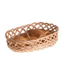 WICKER KITCHEN STORAGE BASKET HANDMADE DECORATIVE 38X29 H11 CM