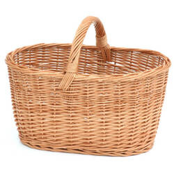 Einkaufskorb / Geschenkkorb aus Weide 47X34 H 25/35 CM