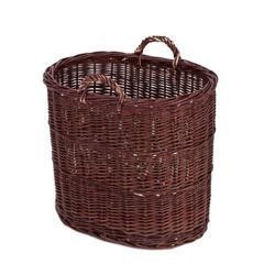 Wicker Oval Log Basket 55x35 H50/57 cm