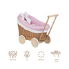 LUNA Puppenwagen aus Weide in Naturfarbe 60x30 H45 CM