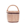 SHABBY CHIC WICKER PICNIC BASKET HANDMADE 42X32 H24/40 CM