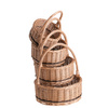 Round wicker basket gift basket with handle decorative handmade in 4 sizes Ø28 H11/27  CM