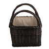 RECTANGULAR LARGE BASKET FOR TOYS ROOMY WICKER BASKET FOR WOOD LINED 62X46 H31/52 CM