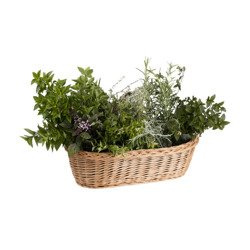 WICKER KITCHEN STORAGE BASKET FLOWER POT BALCONY BASKET decorative 40x21 H12 cm