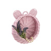 Decor WICKER HANGING CHILDREN BASKET „BEAR” PINK Ø27 CM