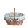 DECORATIVE WICKER SHOPPING BASKET STORAGE HANDMADE ECO BAG LINED 47X34 H 25/35 CM