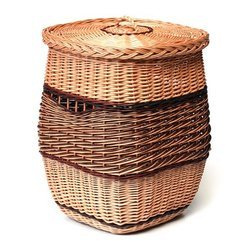 Panier à linge en osier coffre corbeille à linge 40x40 H53 cm