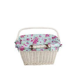 Retro Fahrrad Korb Vintage Stil  Weiß 46x34 H23/28 cm