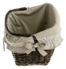 Panier de vélo en osier avec poignée de transport 46x34 H23/28 cm