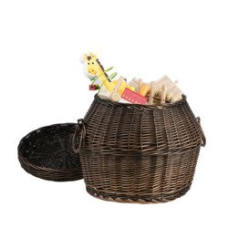 Pouf de Rangement Coffre de Rangement Ø31 H39 CM