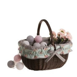 Einkaufskorb aus Weide Weidenkorb in dunkelbraun 42x34 H23/36 CM