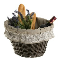Fahrradkorb in Wengegrau 42x37 H24 cm