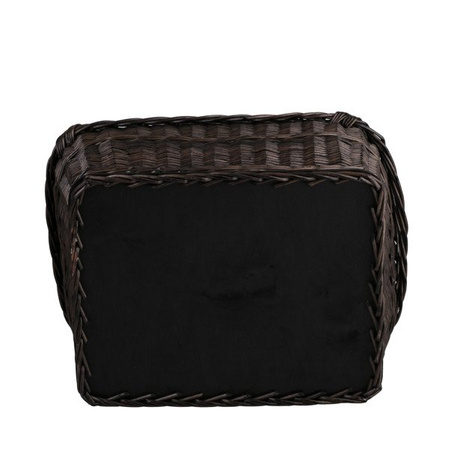 RECTANGULAR LARGE BASKET FOR TOYS ROOMY WICKER BASKET FOR WOOD LINED 62X46 H31/52 CM