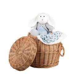 Pouf de Rangement Coffre de Rangement Ø28/34 H32 CM