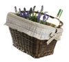 WICKER BIKE BASKET WITH A HEM handmade 46x34 H23/28 cm