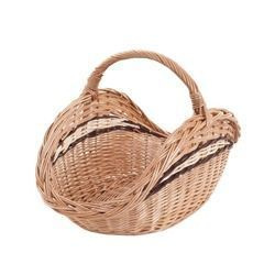 Vollweidener Kaminkorb, Kaminkorb aus Weide 65x44 H8/26/41 cm