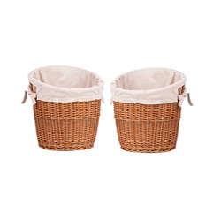 Wicker Round BAGUETTE BASKET decorative 2 in set Ø40 H80 CM